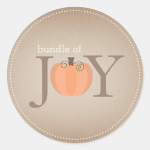 Adesivo Pacote de Joy Neutral Pumpkin Fall Baby Sticker