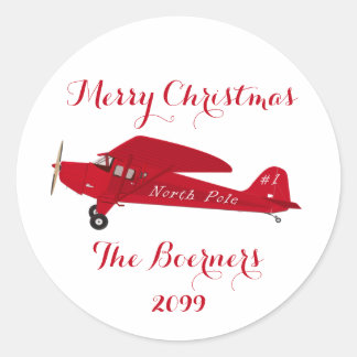Adesivo Pacote de Natal do Avião do Polo Norte