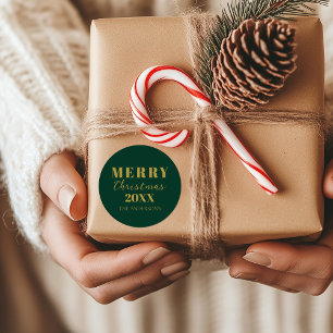 Adesivo Pacote de Natal Verde Moderno e Feliz