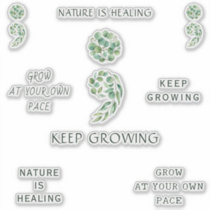 Adesivo Pacote de Planejador Positivo com Ponto e Vírgula 