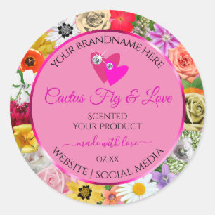 Adesivo Pacote de produto cor-de-rosa corado Rotulagens Co