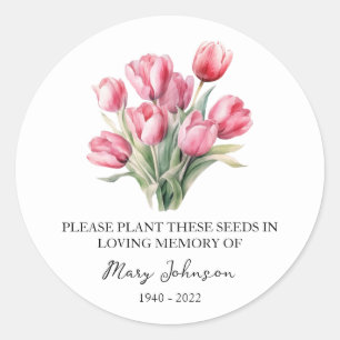 Adesivo Pacote de Semente Funeral do Memorial Tulip