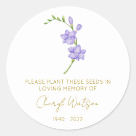 Adesivo Pacote de Sementes de Freesia Simples Memorial