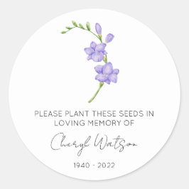 Adesivo Pacote de Sementes de Freesia Simples Memorial