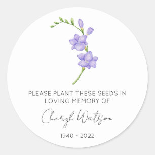 Adesivo Pacote de Sementes de Freesia Simples Memorial