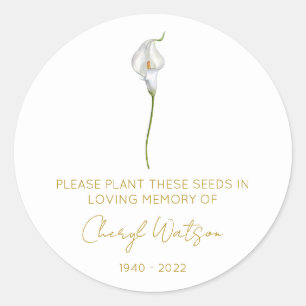 Adesivo Pacote de Sementes de Lírio Calla Simples Memorial