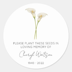 Adesivo Pacote de Sementes de Lírio Calla Simples Memorial