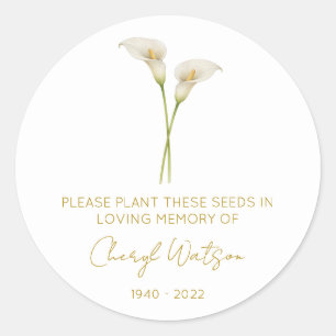 Adesivo Pacote de Sementes de Lírio Calla Simples Memorial