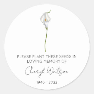 Adesivo Pacote de Sementes de Lírio Calla Simples Memorial