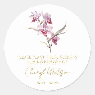 Adesivo Pacote de Sementes de Orquídea Simples Memorial