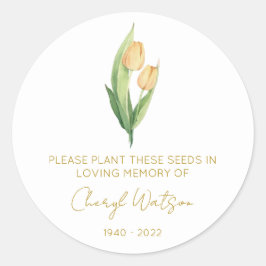 Adesivo Pacote de Sementes de Tulipa Simples Memorial