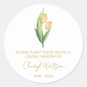 Adesivo Pacote de Sementes de Tulipa Simples Memorial