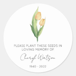 Adesivo Pacote de Sementes de Tulipa Simples Memorial