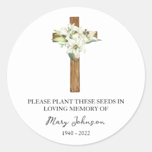 Adesivo Pacote de Sementes Fúnebres Memorial Lily Cross
