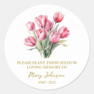 Adesivo Pacote de Sementes Funeral Memorial Tulipa