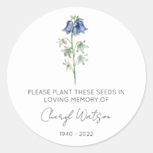 Adesivo Pacote de Sementes Memorial Simples Bluebell