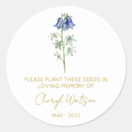 Adesivo Pacote de Sementes Simples Memorial Bluebell