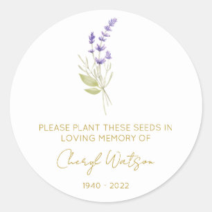 Adesivo Pacote de Sementes Simples Memorial de Lavanda