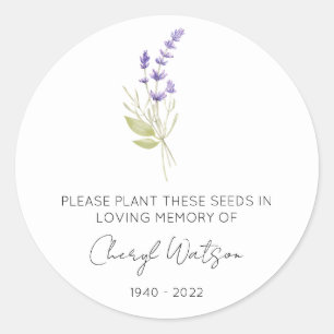 Adesivo Pacote de Sementes Simples Memorial de Lavanda