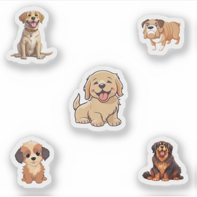 Adesivo Pacote de Sticker Cachorro (Frente)