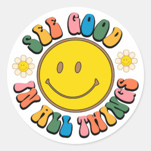 Adesivo Pacote de Sublimação de Hippie Retroativo 70s