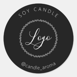 Adesivo Pacote de Vela com Logotipo Minimalista Simples Pr
