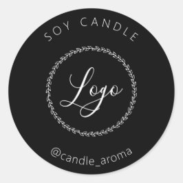 Adesivo Pacote de Vela com Logotipo Minimalista Simples Pr