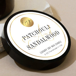 Adesivo Pacote de Velas de Logotipo Dourado Elegante Moder