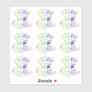 Adesivo Pacote de Vinheta de Camper Feliz