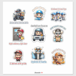 Adesivo Pacote do Sticker de Confirmações do Driver de Ent