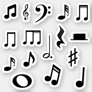 Adesivo Pacote do Sticker do Símbolo de Notações Musicais