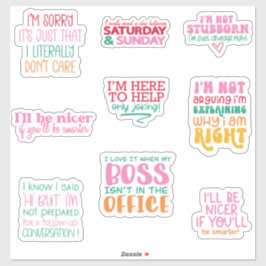 Adesivo Pacote Engraçado Office Sticker motivacional