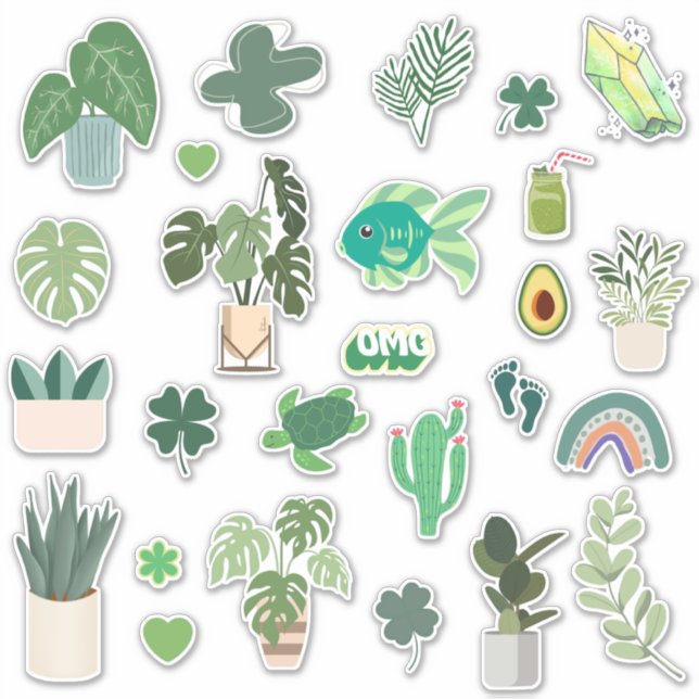 Adesivo Pacote estético verde (Frente)