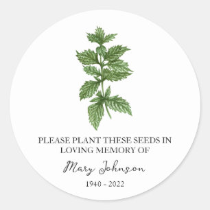 Adesivo Pacote Funeral Memorial Lemon Balm