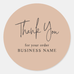 Adesivo Pacote Mínimo - Blush Pink Business Obrigado