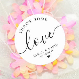 Adesivo Pacotes de Confetti de Casamento Elegante