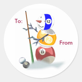 Adesivo Pacotes de Natal Billards Snowman