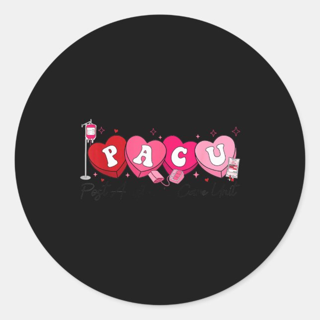 Adesivo Pacu Nurse Valentine's Day St Anesthesia Care Unit (Frente)