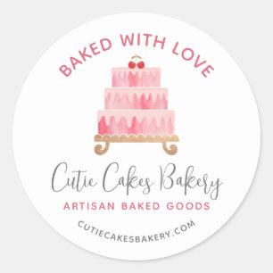 Adesivo Padaria Assada Com Amor Rosa Cake Pastry Chef