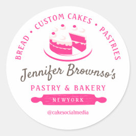 Adesivo Padaria Bolo de Pastelaria Pequena Empresa
