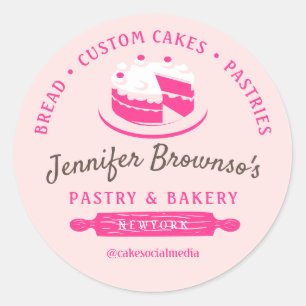 Adesivo Padaria Bolo de Pastelaria Pequena Empresa chef