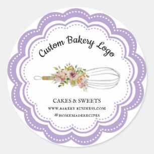 Adesivo Padaria Boutique Flor de Lilac Whisk