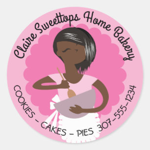 Adesivo Padaria da mulher do afro-americano da cozinha de