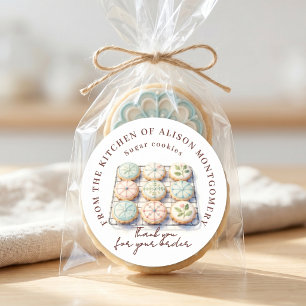 Adesivo Padaria de Biscoitos de Açúcar Pastel Aquarela Obr