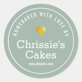 Adesivo padaria de casa, verde, branco personalizado