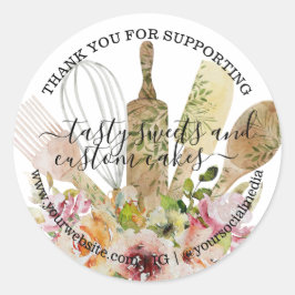 Adesivo Padaria de Catering Cozinha Floral Eucalipto Rústi