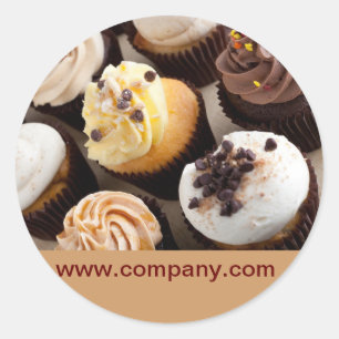 Adesivo padaria de cupcake de sobremesa moderna