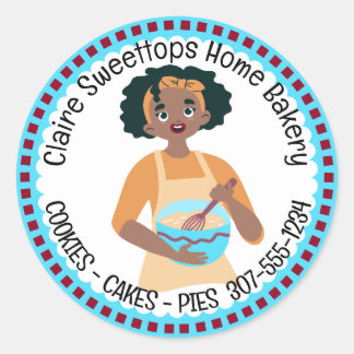 Adesivo padaria de mulheres afro-americanas da cozinha