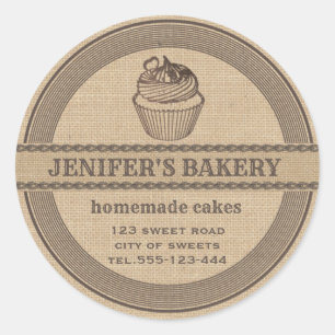Adesivo padaria de roupa de Vintage, padaria de cupcakes c