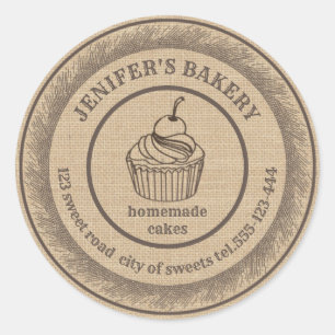 Adesivo padaria de roupa de Vintage, padaria de cupcakes c